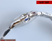 BALLON BLEU 33MM STEEL ICE BLUE DIAL DIAMOND BEZEL