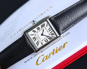TANK MUST SMALL STEEL LEATHER STRAP WHITE DIAL