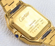 SANTOS LADY 35.1MM AUTOMATIC GOLD DIAMOND BEZEL