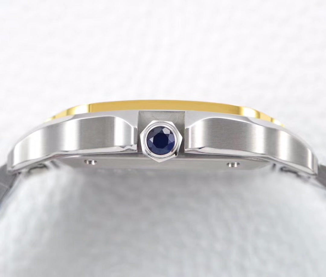SANTOS LADY 35.1MM AUTOMATIC GOLD STEEL