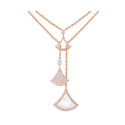 DREAM DOUBLE CHAIN PINK GOLD NECKLACE