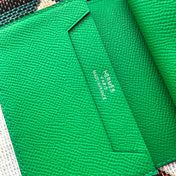 BEARN COMPACT WALLET 12 IN EMERALD GREEN EPSOM LEATHER