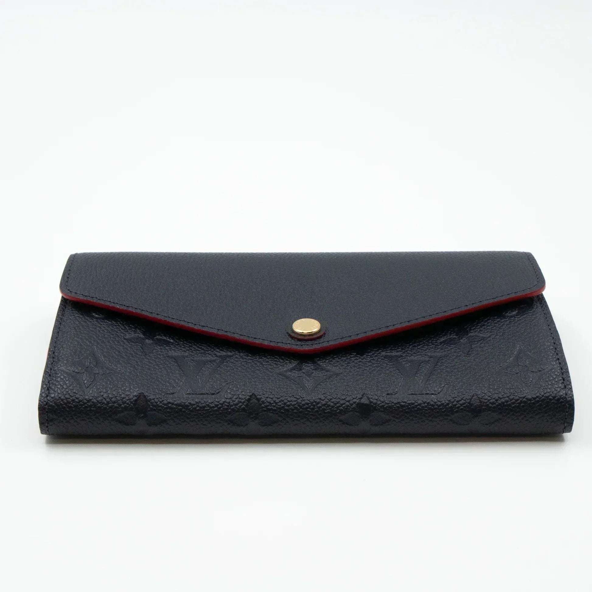 LV SARAH WALLET MONOGRAM EMPREINTE LEATHER 19CM DARK BLUE RED