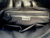 LE CITY BAG IN BLACK LEATHER