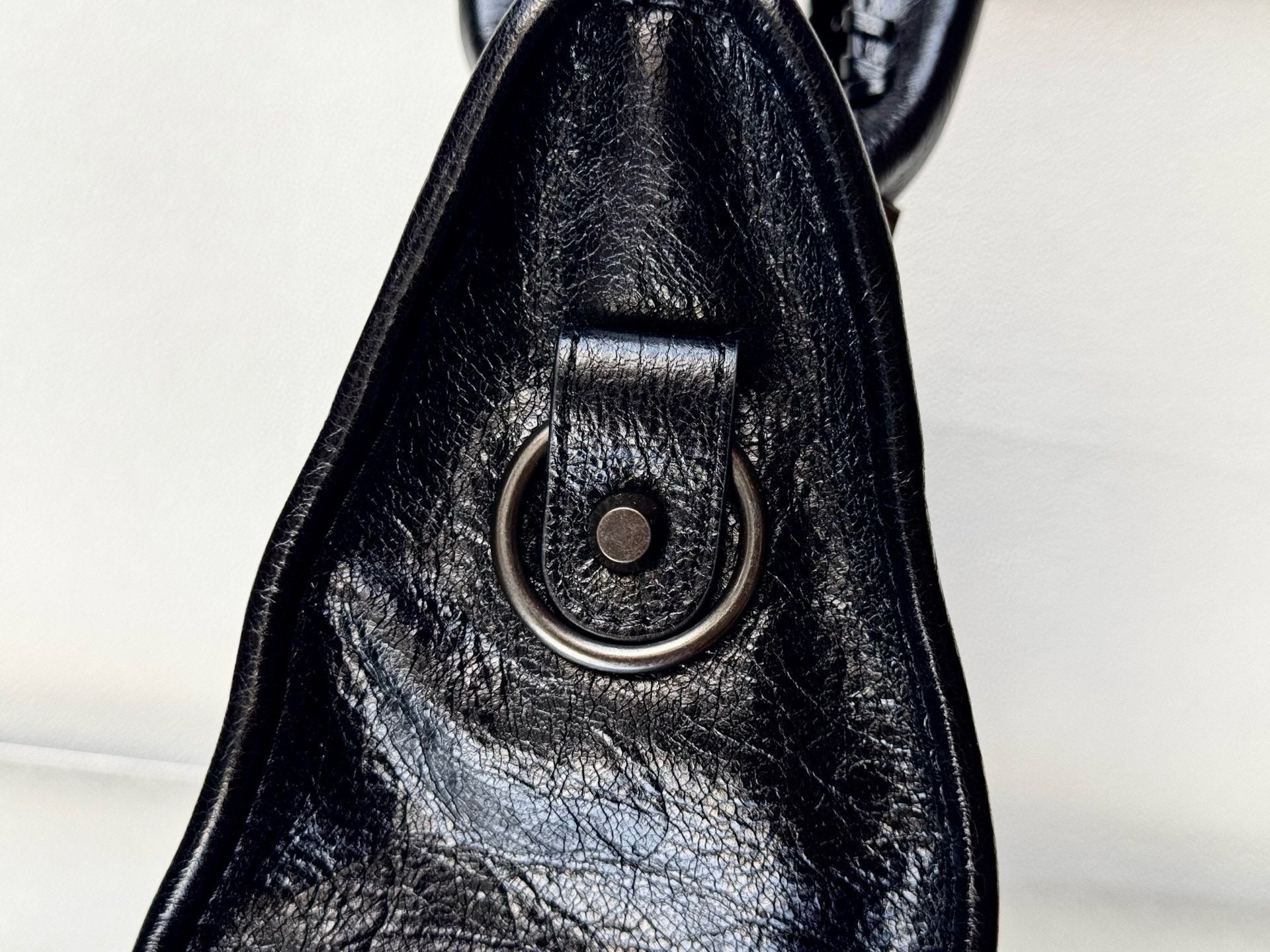 LE CITY BAG IN BLACK LEATHER