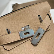 HAC À DOS PM BACKPACK IN LIGHT BROWN TOGO CALFSKIN