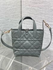 MINI TOUJOURS BUCKET BAG 18 IN GREY CANNAGE CALFSKIN