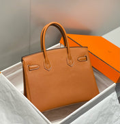 HM BIRKIN 30CM BROWN TOGO LEATHER SILVER HARDWARE
