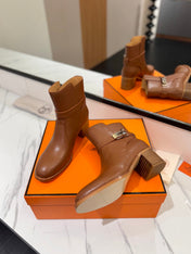 HM 26S ANKLE BOOTS 55 MM IN BROWN CALFSKIN