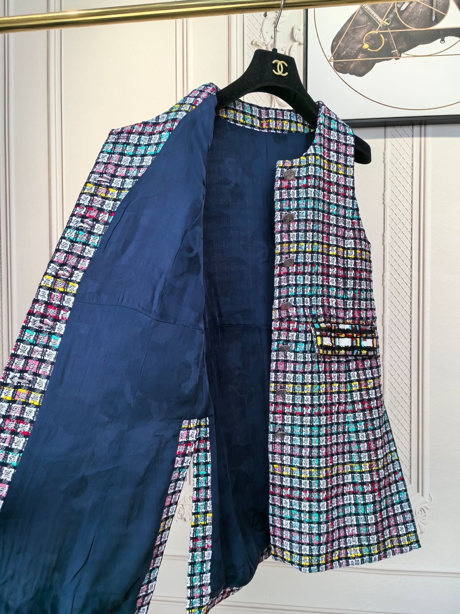 CHANEL 25S SLEEVELESS BLAZER DRESS 419