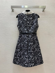 CHANEL 26S ROSE-PRINT A-LINE DRESS 1759