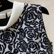 CHANEL 26S ROSE-PRINT A-LINE DRESS 1759