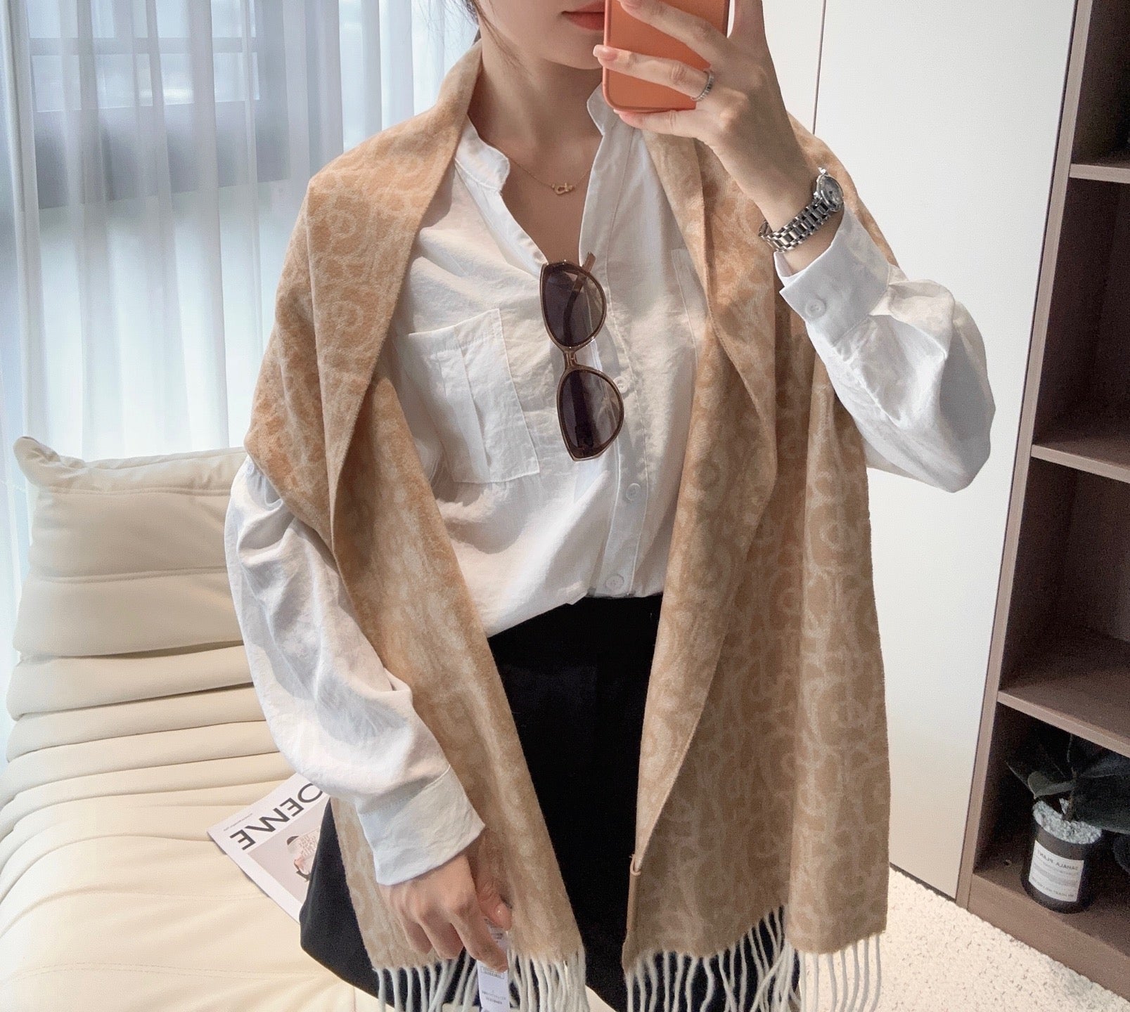 DIOR 26S SCARF 168 IN CASHMERE 504350