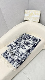 DIOR 26S SCARF 190 IN CASHMERE AND WOOL 435564