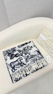 DIOR 26S SCARF 190 IN CASHMERE AND WOOL 435564