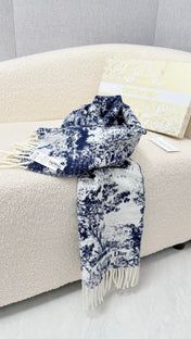 DIOR 26S SCARF 190 IN CASHMERE AND WOOL 435564