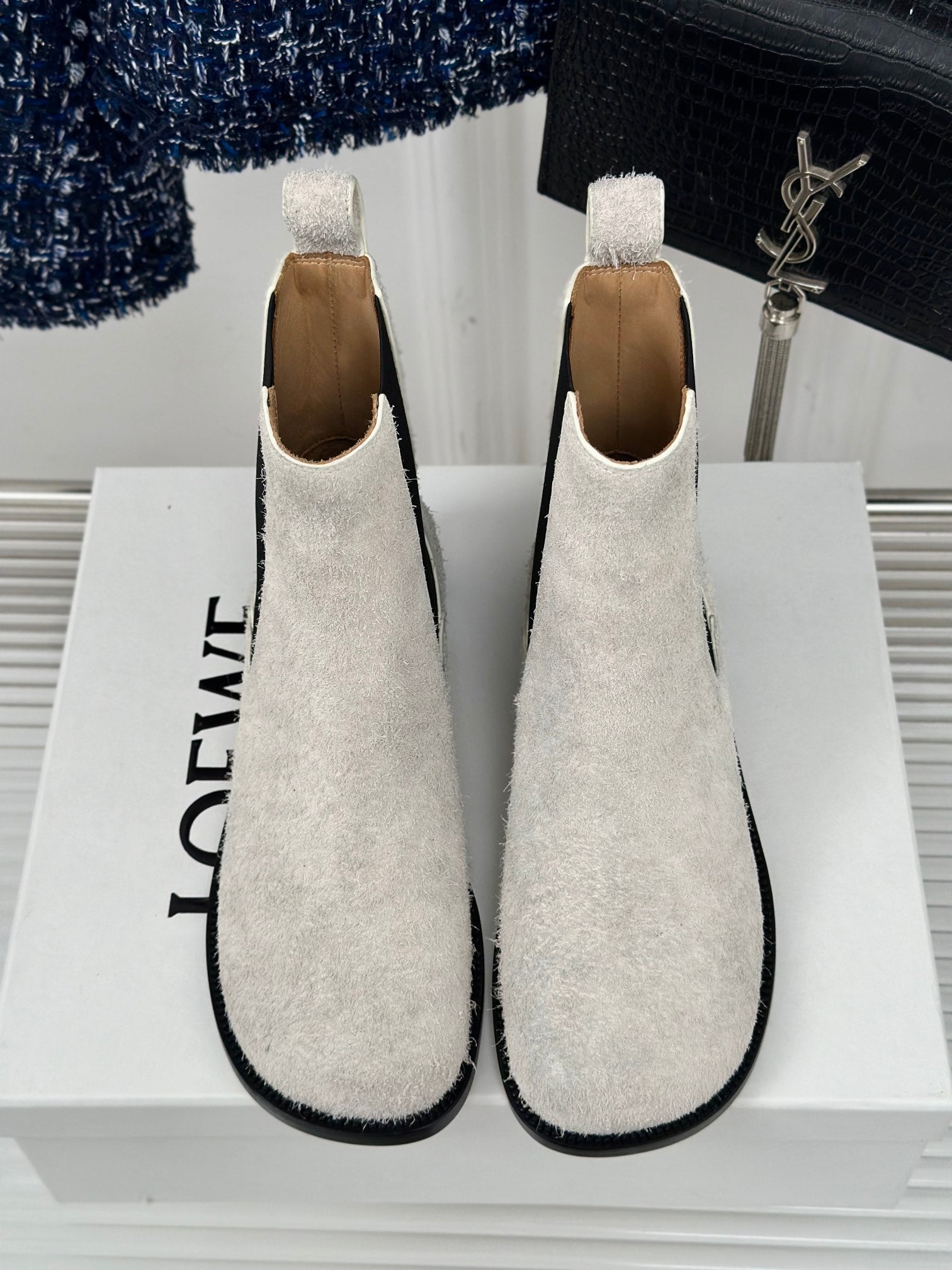 LW CAMPO CHELSEA BOOT WHITE BRUSHED SUEDE