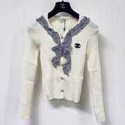 CHANEL 26S RUFFLE KNIT CARDIGAN 1678