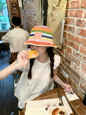 LOEWE 26S MULTICOLOR CROCHET BUCKET HAT STYLE 046