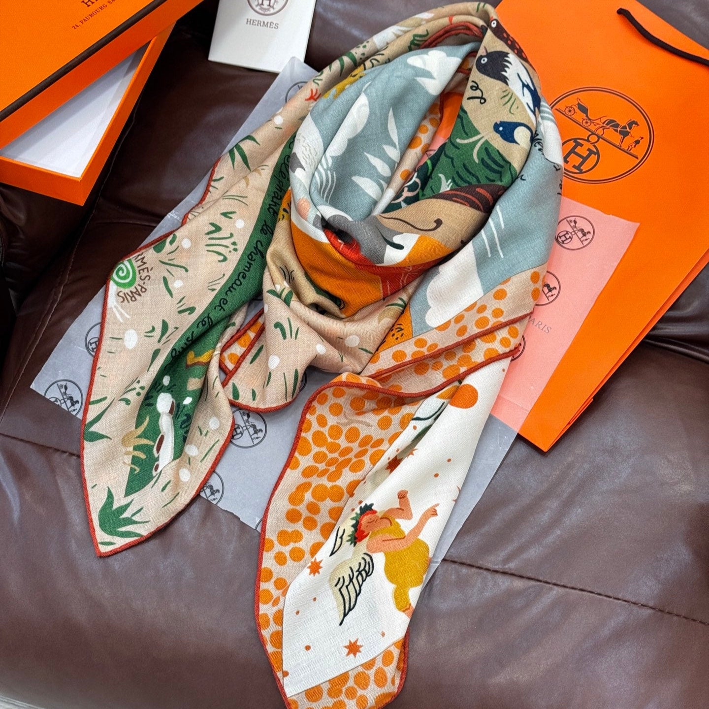 HERMES 25S SCARF 140 IN SILK 733915