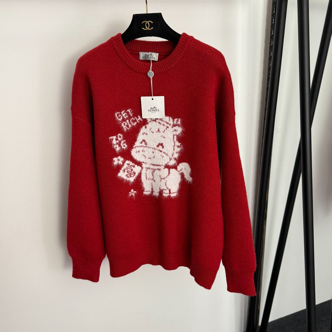 HERMES 25S LONG-SLEEVE SWEATER 465