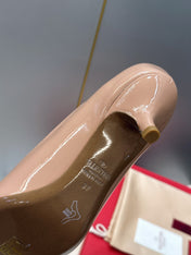 VALENTINO 26S HIGH HEELS 40 MM IN NUDE PATENT CALFSKIN