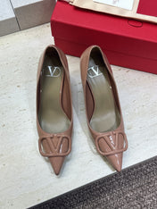 VALENTINO 26S HIGH HEELS 80 MM IN NUDE PATENT CALFSKIN