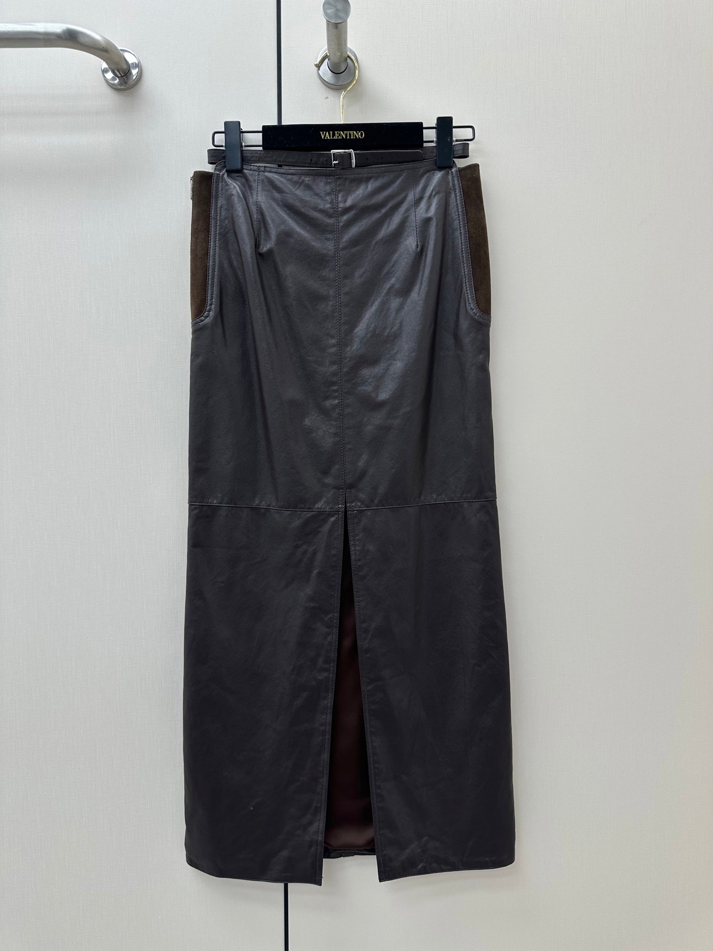 HERMES 26S LEATHER SKIRT 859