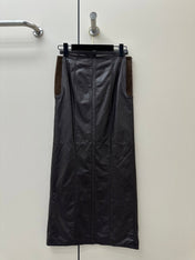 HERMES 26S LEATHER SKIRT 859