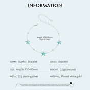 Gradient Blue-green Starfish Link Chain Bracelets